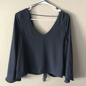 Zara Bell Sleeve Top with Lace Down Back